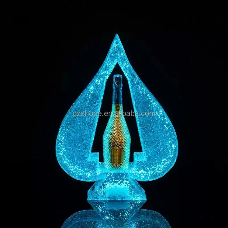SHP Custom Acrylic Wine Bottle Glorifier Rack Led Lighting Base Display Whisky Bottle Glorifier Display