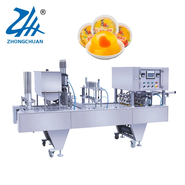 Automatic Jam honey yogurt sauce jelly cup filling sealing machine  Automatic Rotary Cheese Cup Sealer