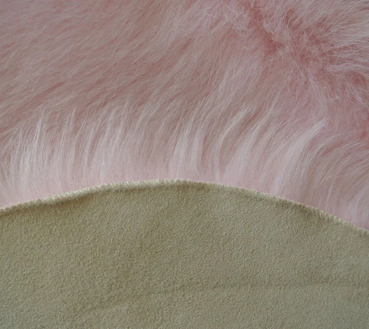 Супер милый розовый цвет из искусственного меха в форме облаков лохматый коврик рядом с