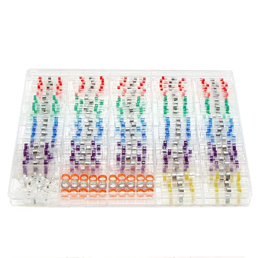 250PCS Self- Solder Sleeve Seal Heat Shrink Wire Butt Connectors  Butt Splice Wire Terminals for Auto Boat Truck Wire Joint