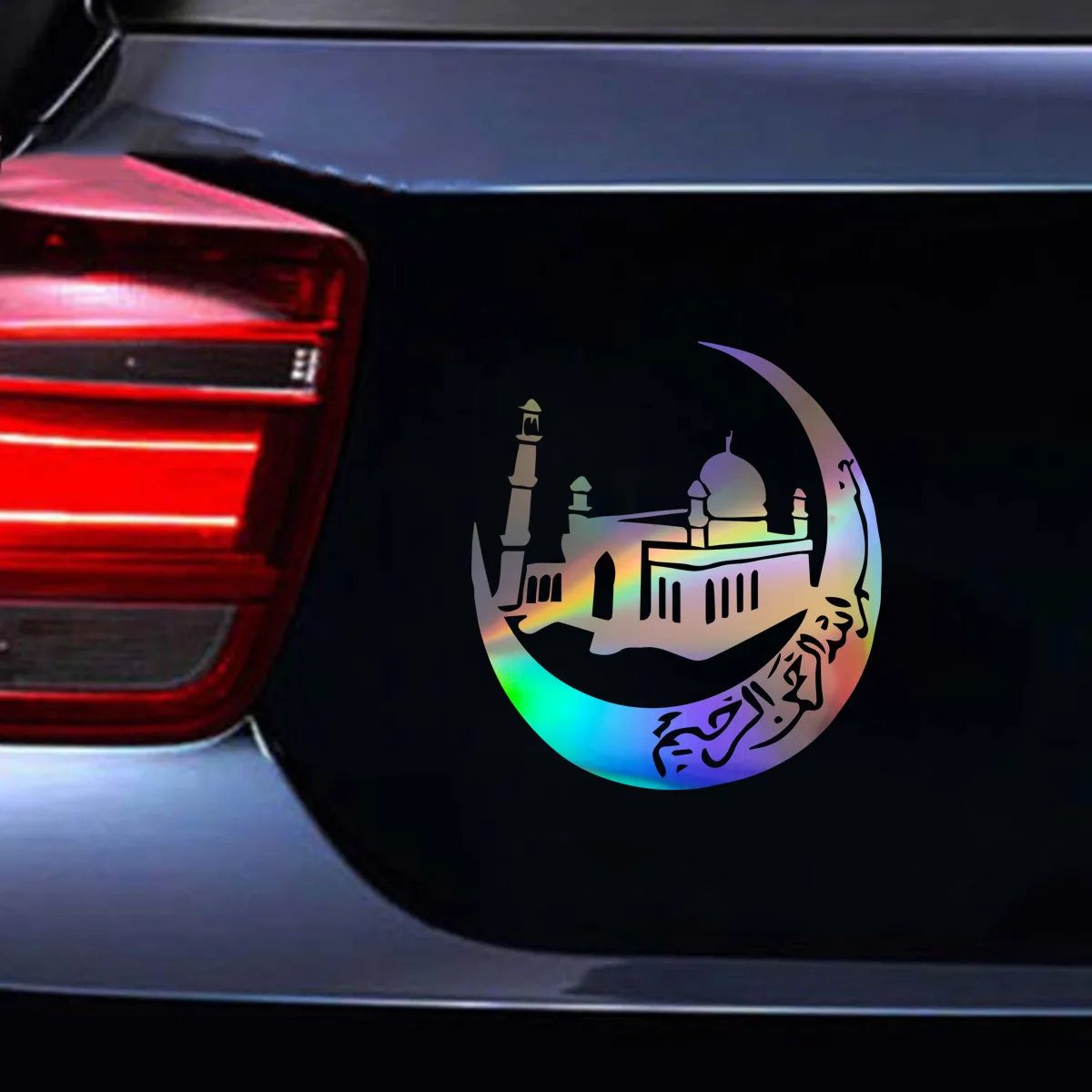 Islam Mosque Muslim Arabic Car Laser Sticker Window Home Wall Vinyl Decal Decor Gift Die Cut Decals Laptop Window Glass