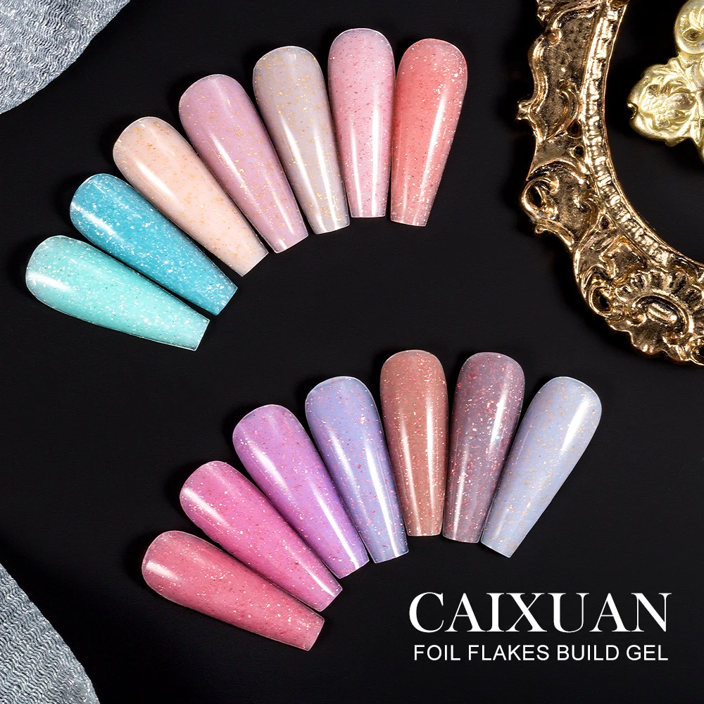 Caixuan Foil Flakes Build Gel Hard Gel Nail Factory Wholesale