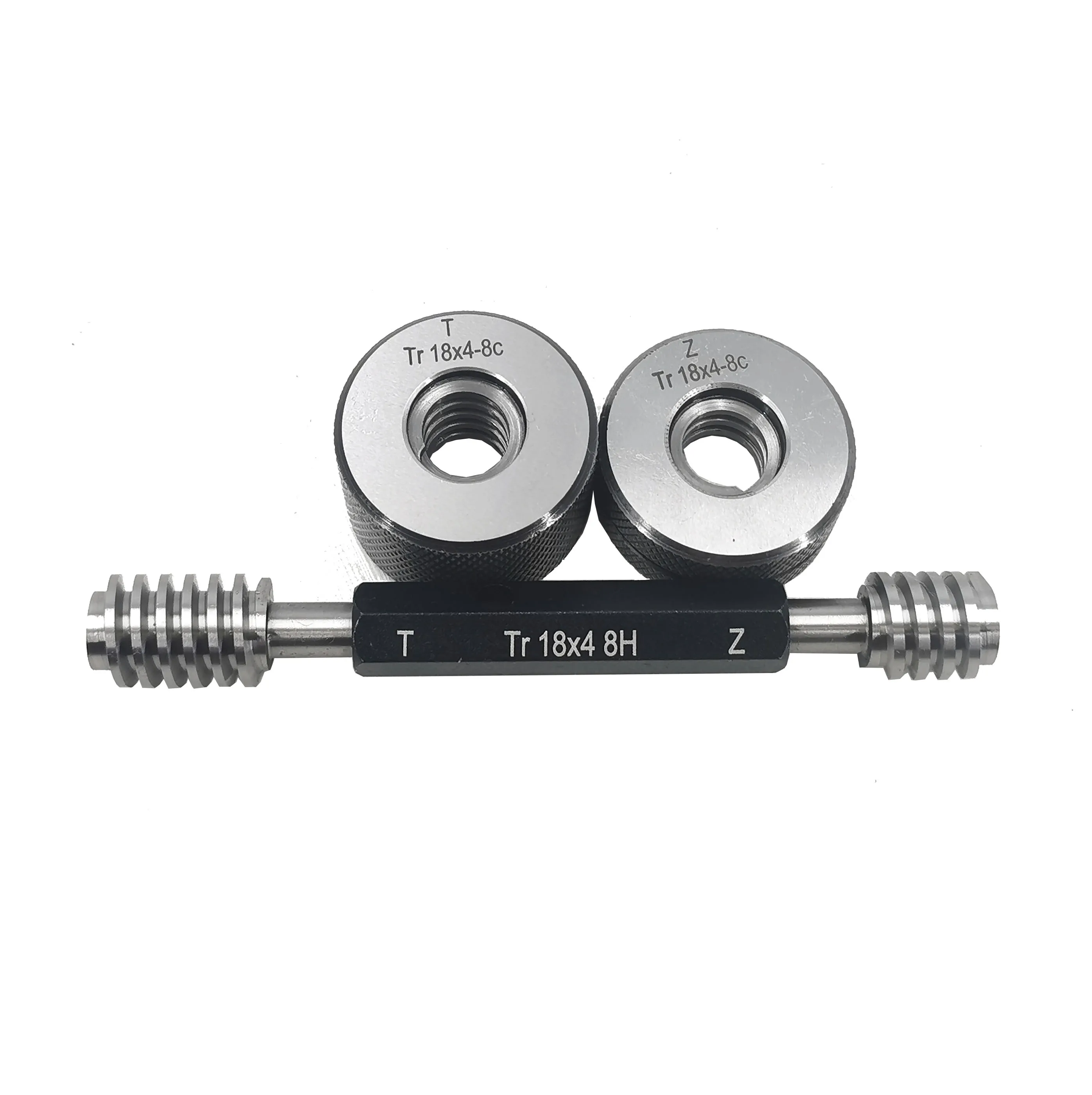 Customized High quality Trapezoidal 18x4 -8H/C Ring&Plug GO NOGO Thread Gauges for ANSI/ASME Reference