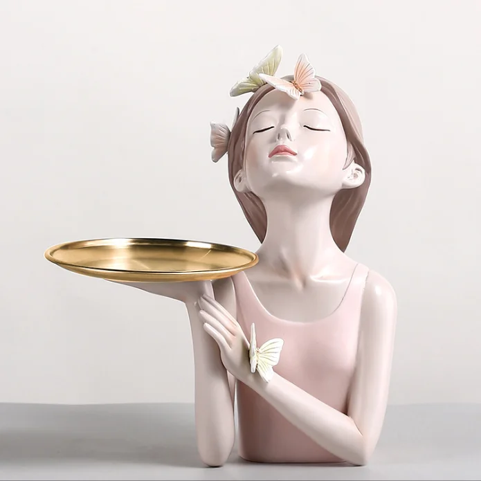 Amazon Лидер продаж Креативные украшения для девочек в скандинавском стиле синие и розовые из смолы подарок домашнего