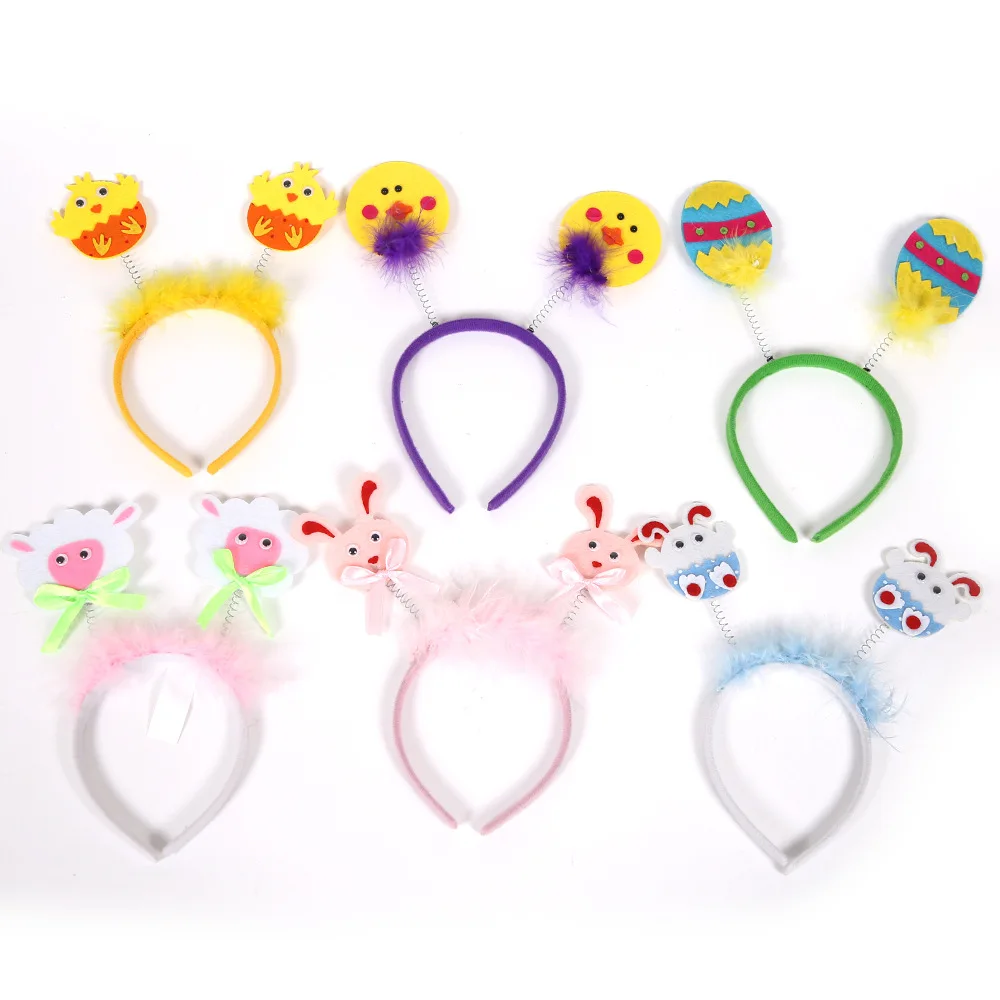 New Design Hot Sell Cheap Price Easter Decorations Hairband Bunny Egg Kids Cute Party Decoration Easter Headband