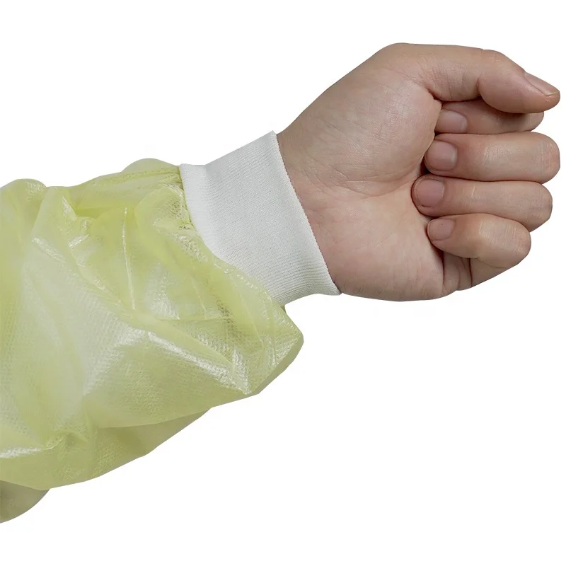 Disposable nonwoven PP+PE isolation gown surgical gown waterproof dustproof knit cuff for medical industrial used