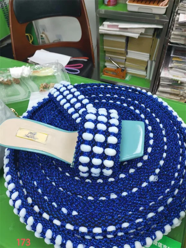 Home fax slipper female summer 3.0cm polyester cotton polyester ribbon linen slippers color Slipper ribbon