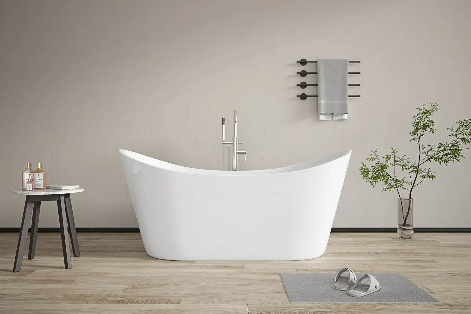 Freestanding bathtub  soaking tub 1.7m boat shape stand alone tubs 2 person freestanding tub with jets
