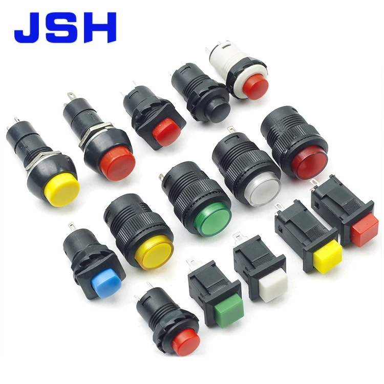 Latching or Momentary ON-OFF Push Button 2PIN SPST Switch Round Red 1.5A10pcs,Latching or Momentary ON-OFF Push Button 2PIN SPST