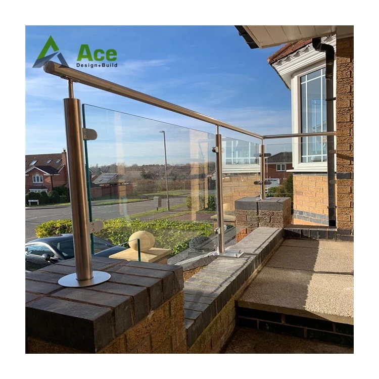 Ace Modern Aluminum Post Iron Pipe Railing Designs Accessories Stainless Steel Outdoor Wrought Iron Stair Railing