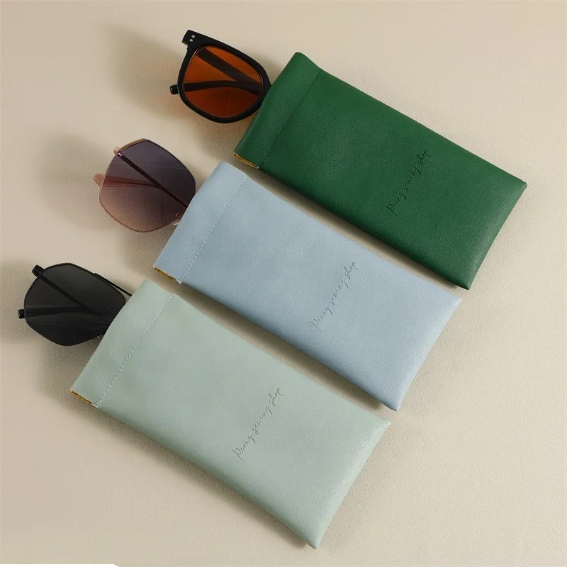 Custom Logo Glasses Pouch Bag Sunglasses Case Leather Pouch Glasses Packaging Bag