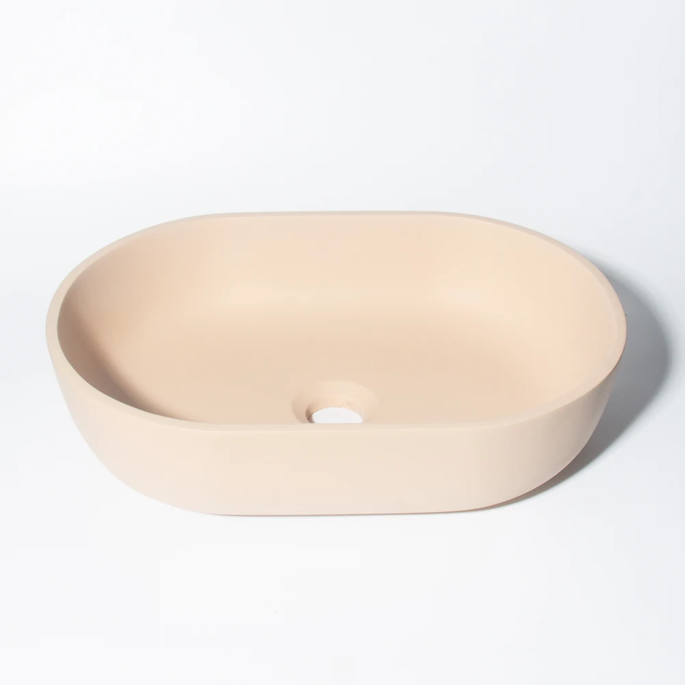 Hand Wash Basin Artisanal Concrete Countertop for Bathroom for Hotels and Home Use