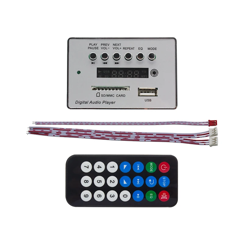 wholesale MP3 Decoder Board Car Player Module FM Radio Intergrated  Tf Card USB AUX slot blue tooth5.0