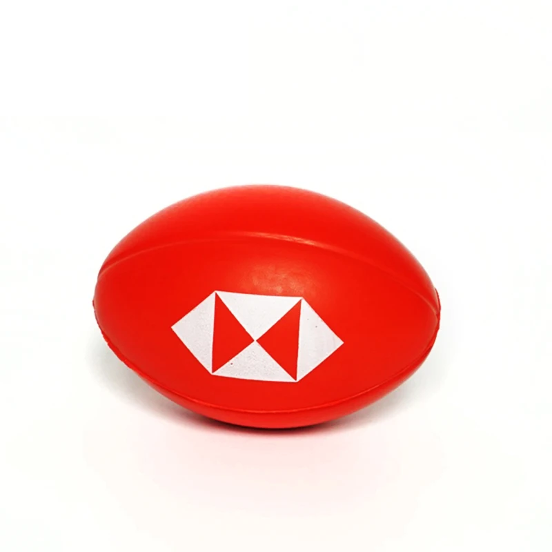 Logo printing American football rugby pu stress ball