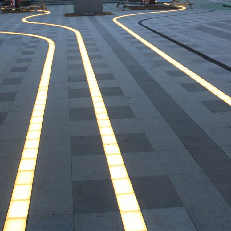 Outdoor Road Pathway Round Square RGBW IP67 1.3W 6W Toughened glass Ground Recessed Inground LED Paver Brick Light