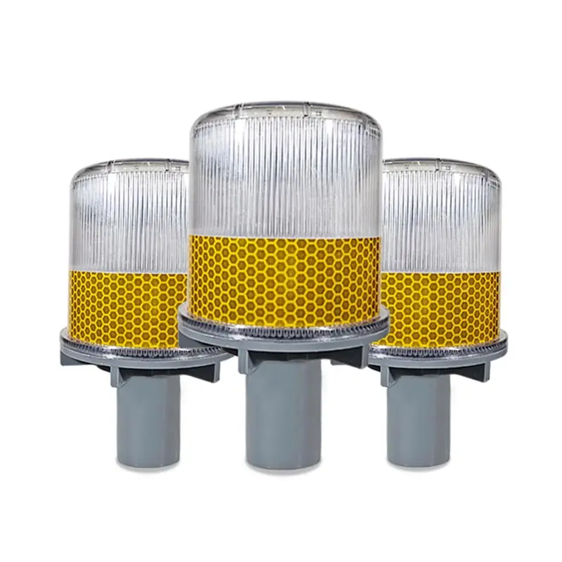 Factory supply solar warning plastic cone led barricade lights