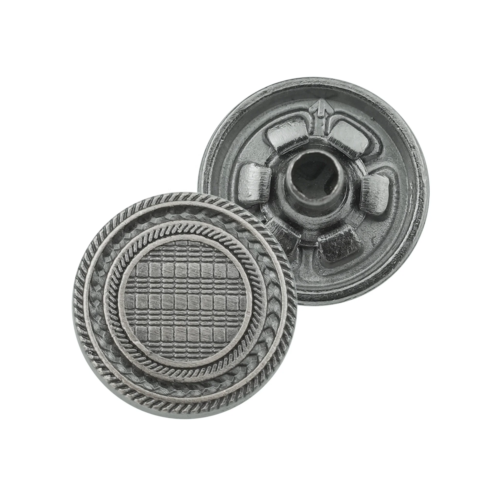 Jinyi Button Manufacturer OEM ODM Arabic Clothing Shirt Zinc Alloy Press Button Logo Custom Metal Snap Button