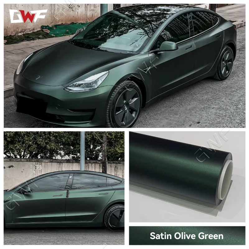 GWF TPU Satin Venom Green PPF Paint Protection Anti-scratch Film Manufacturing Color PPF Film TPU Car Wrap Color TPU PPF Wrap