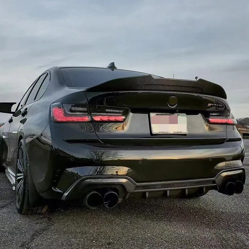 Задний спойлер из углеродного волокна в стиле PSM для BMW 3 серии G20 G80 M3 седан 2019 + задний багажник крыла губа