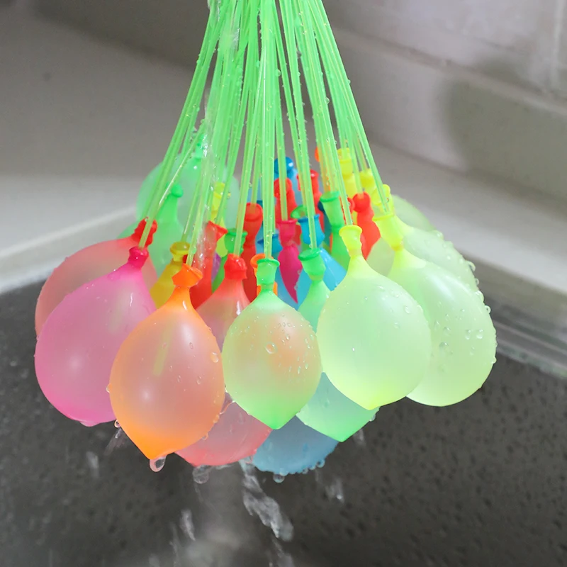 QAKGL 3 tube balloons latex Emulsion fast water injection artifact Water-sprinkling festival water balloon