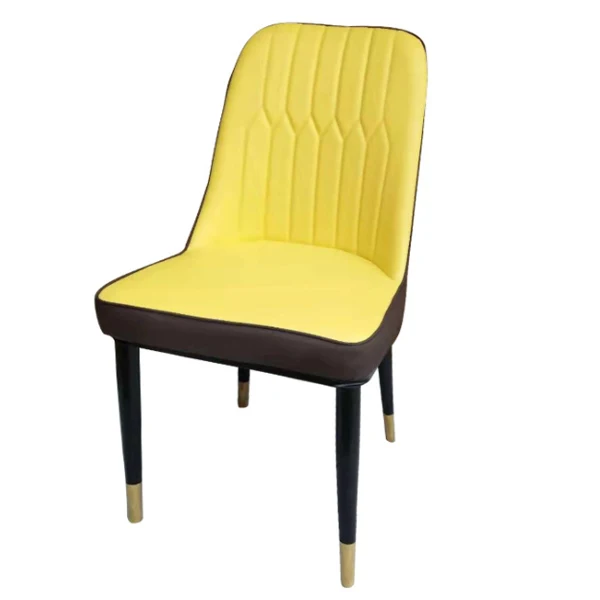 Home Living Room Restaurant Silla Pu/leather Dining Chair With Metal Leg