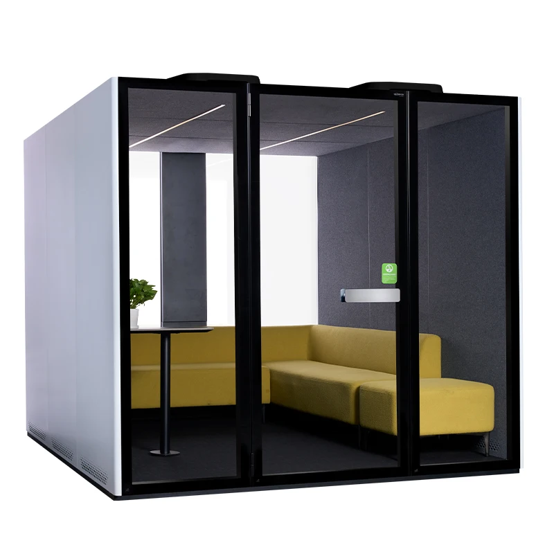 Wholesale Soundproof Pod Office Meeting C POD 3.0 See Through Glass Silence for 4-6 Seater Noise Cancelling Recording Booth