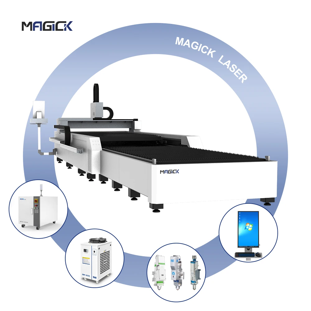 chinese MKLASER  high precision 3015 fiber laser cutting machines with CE Certification for cutting thin metal plates