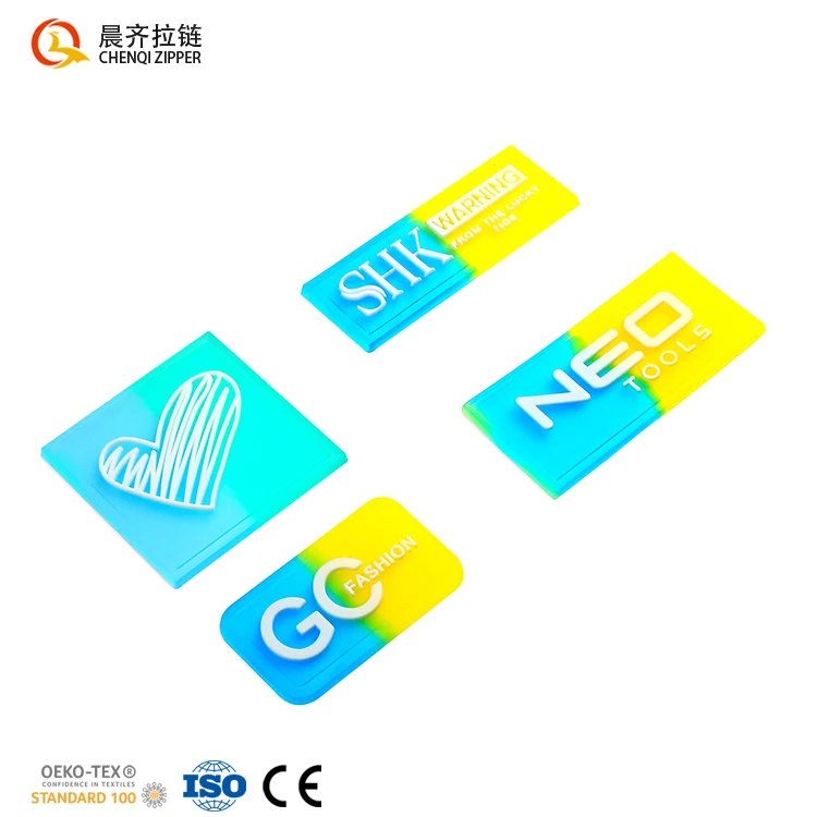 Factory price Embossed clothing accessories custom logo soft silicone 2d/3d soft rubber pvc flag patch