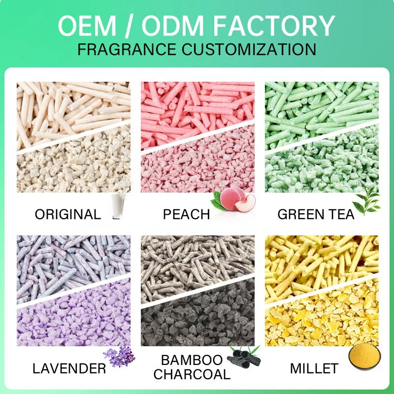 Fast high Absorption Plant Pea Fiber Kitty Litter worlds best Tofu cat litter