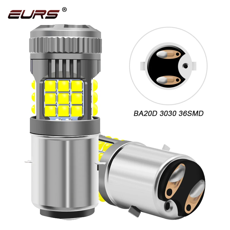 2022 Factory Supply Newest BA20D P15D H4 Motorcycle Light White 6000K 3030 36SMD All in One Fan High Quality