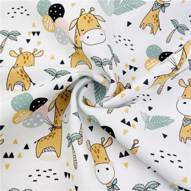 Профессиональная фабричная прямая пользовательская цифровая печать хлопковая лайкра ткань 200-260