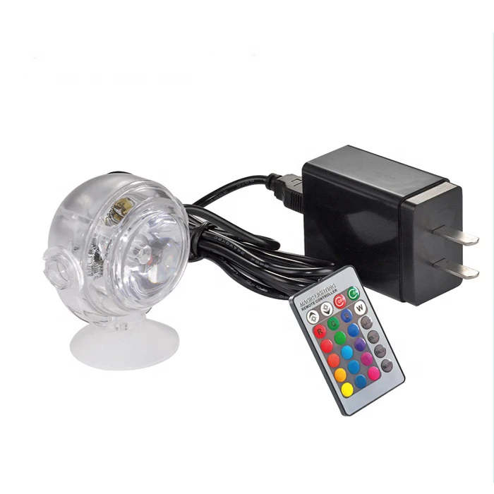 1W 2W 50MM LED Mini Submersible RGB Light For Fish Tank Pond Swimming Pool Garden Vivavium Decoration