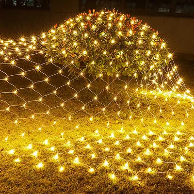 3*2M led string lights outdoor fishing net lights scenic lawn hotel wedding decorative lighting for holiday