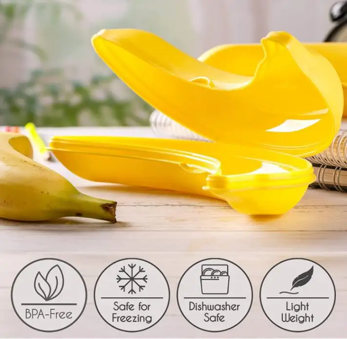 Banana Keeper BPA-Free Outdoor Travel Case Banana Protector Cute Carrier Storage Box Container