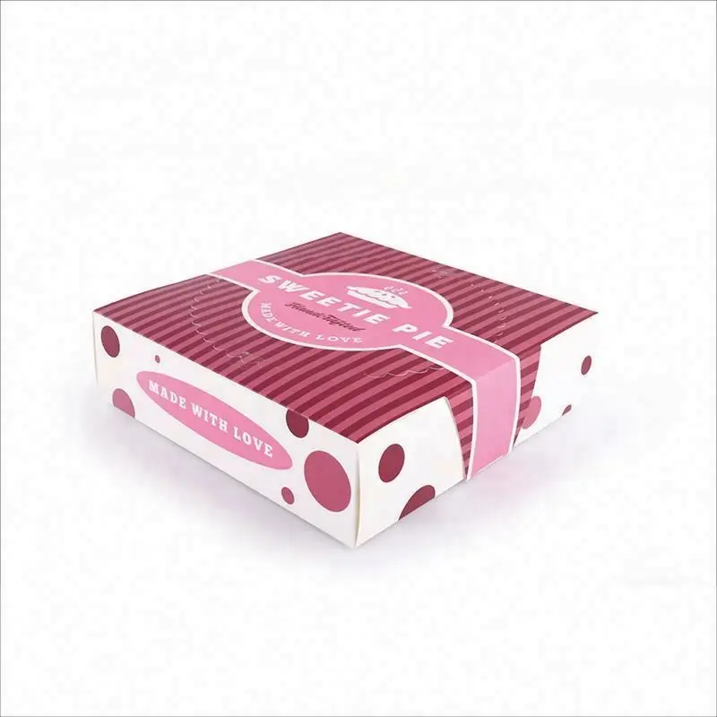 High Quality Food Packaging Box With Window Eco Friendly Card Box for Pie