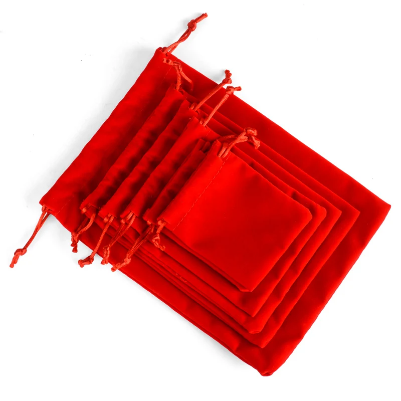 Custom Logo 25x35cm Pink Velvet Lady Shoes Pouch Suede Drawstring Sandal Bags