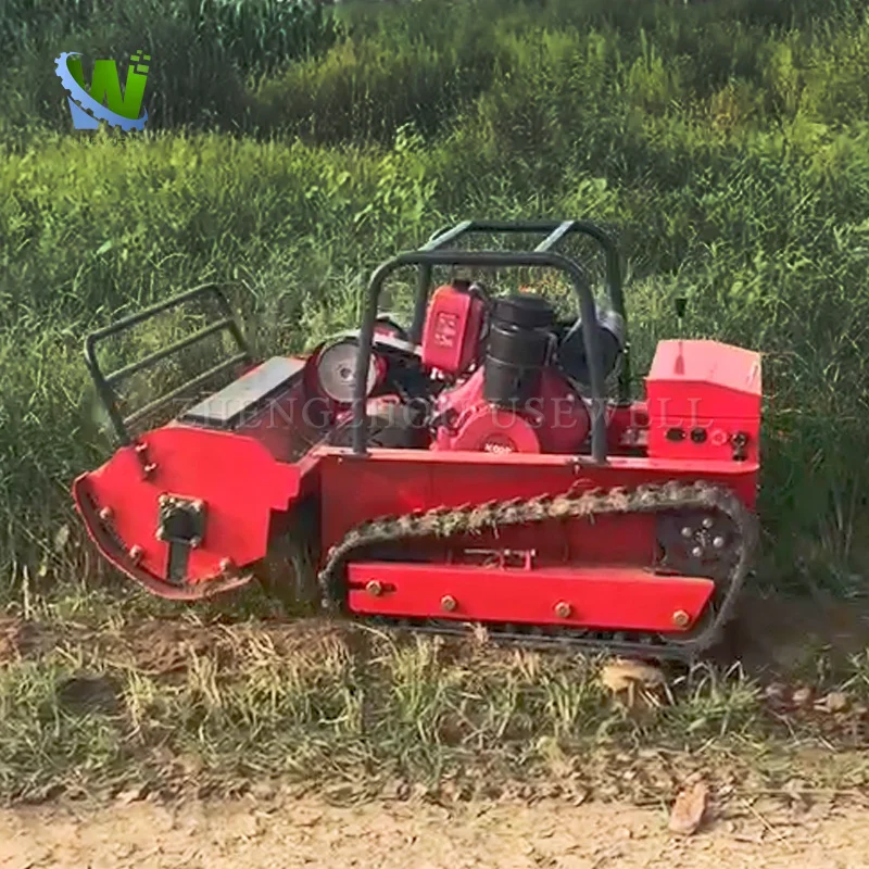 Automatic 80cm 100cm 120cm Diesel Gasoline Robot Field Hay Mower Zero Turn Remote Control Lawn Mower Grass Cutter Flail Mower