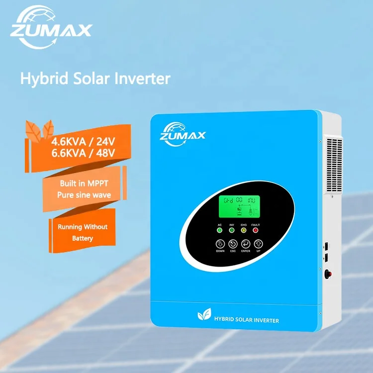 2024 New Design zumax 3.6kva 4.6kva 6.6kva off grid solar inverter solar hybrid inverter 24v 48v With MPPT Charge Controller