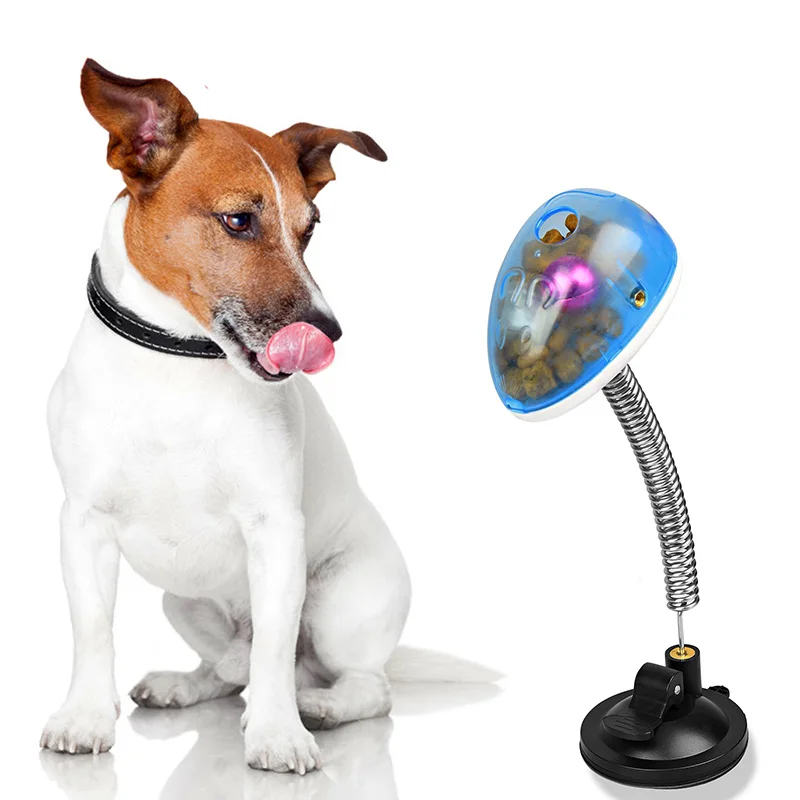 Pet interactive enrichment custom logo pet toys spring swing cat toy christmas dog toys with bell and LED ball