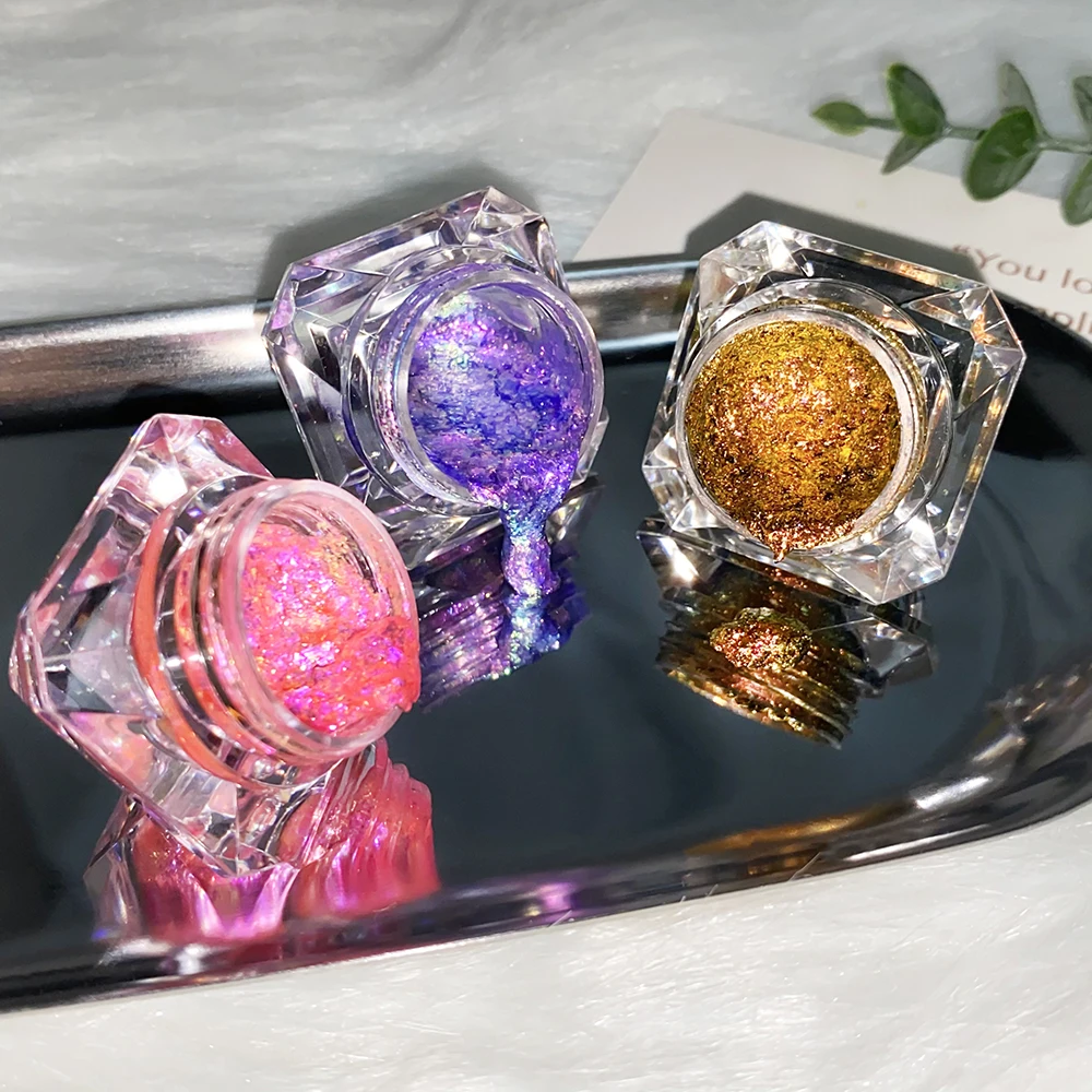 custom Shimmer eyeshadow gel Makeup Glitter High Pigmented Multichrome Customized Private Label Eyeshadow