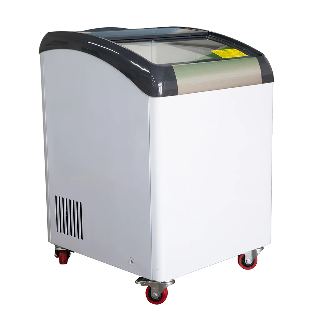 150L small counter ice cream freezer display deep freezer