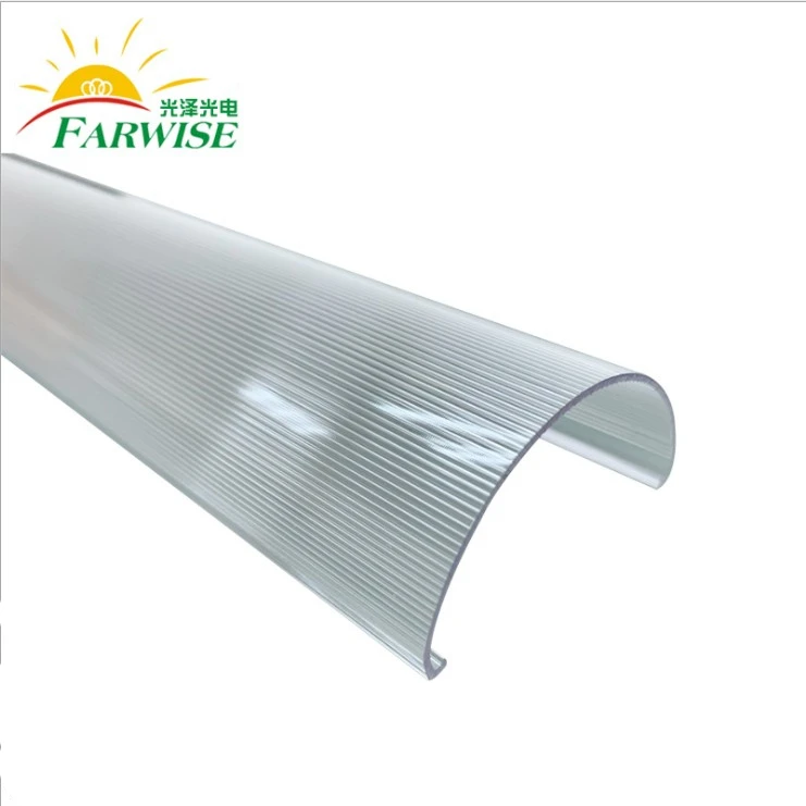 High quality plastic extrusion profile pc cover for led tube lamp