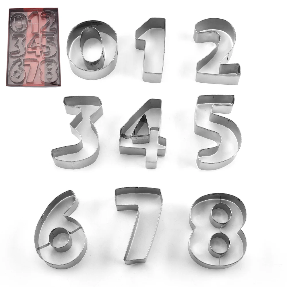 Набор из 9 резцов для печенья из нержавеющей стали, набор из 9 резцов для печенья из нержавеющей стали