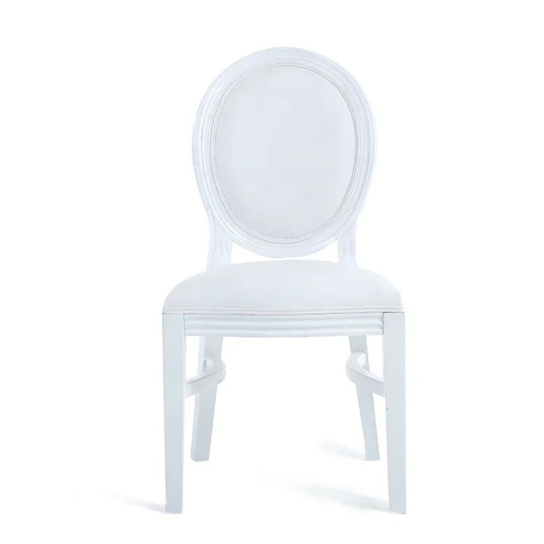 Nordic Home Indoor Furniture Pu Leather Wooden White Dining Chair