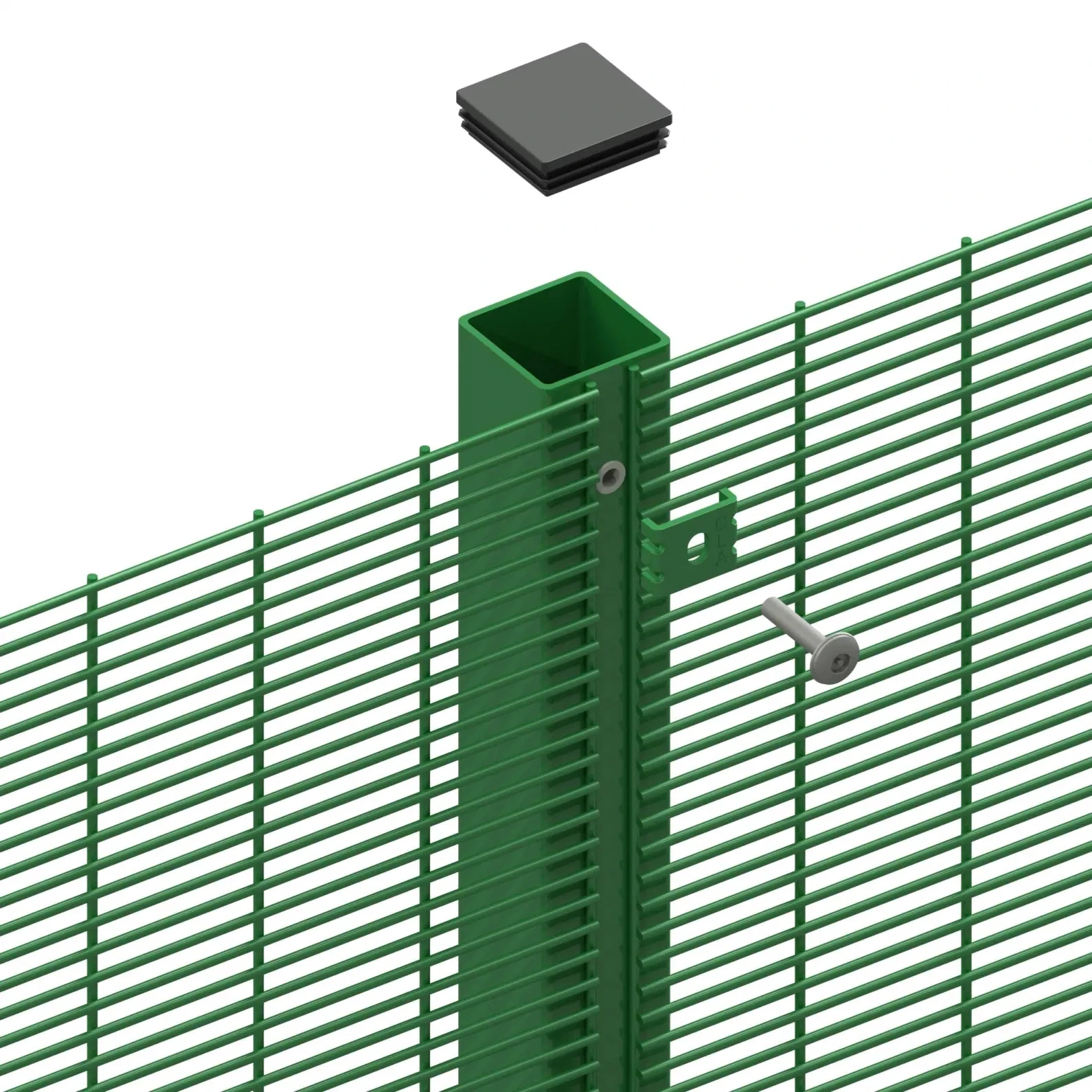 high quality 358 wire mesh fence anti climb anti theft garden Hot Dipped Galvanized pvc coated barrier security fence for prison