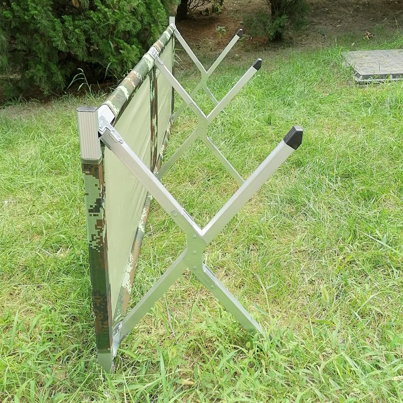 China wholesale Custom Ultralight Compact Travel Aluminum Camping Cot Adjustable Height Sleeping Cot Folding Camping Bed