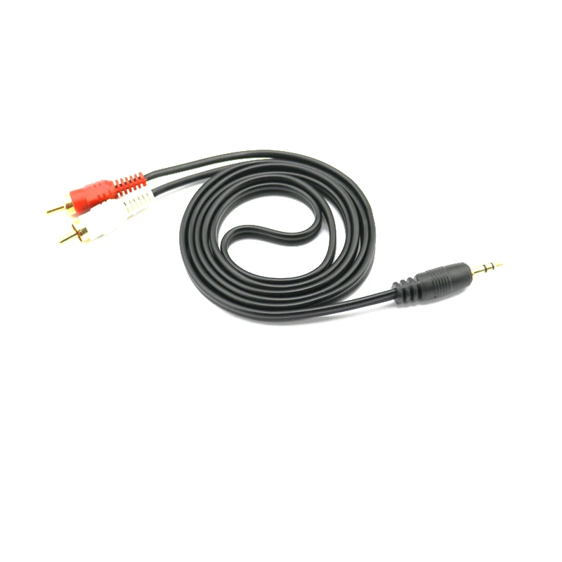 10m length long 3.5mm aux jack male to 2 rca male  cable splitter cable