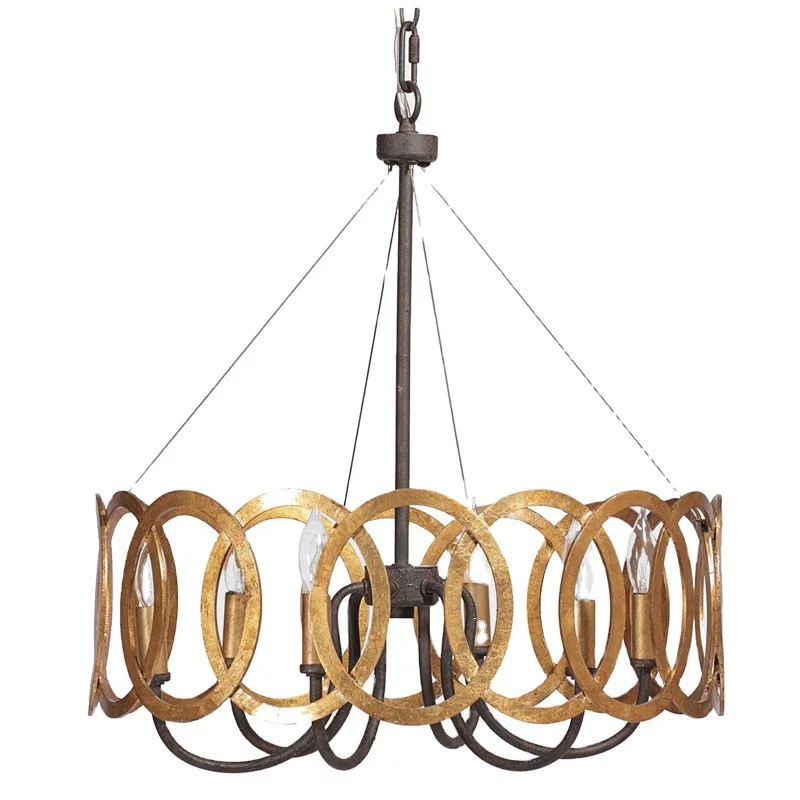 American country style retro do old iron pendant light for living room or Restaurant