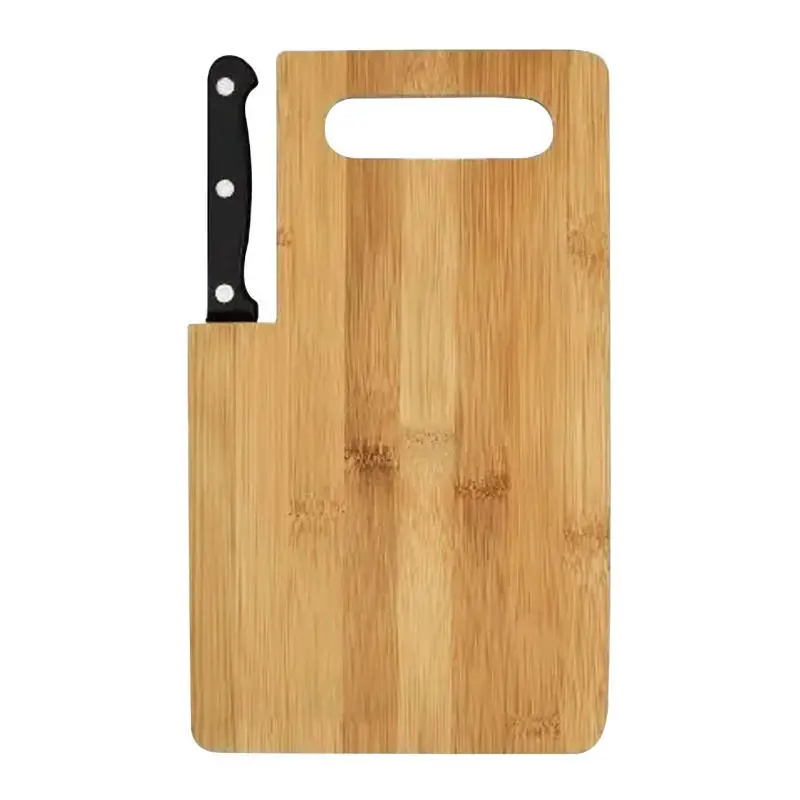 Бамбуковая разделочная доска Маленькая деревянная с ручкой нож нарезанный сыр овощные Фрукты