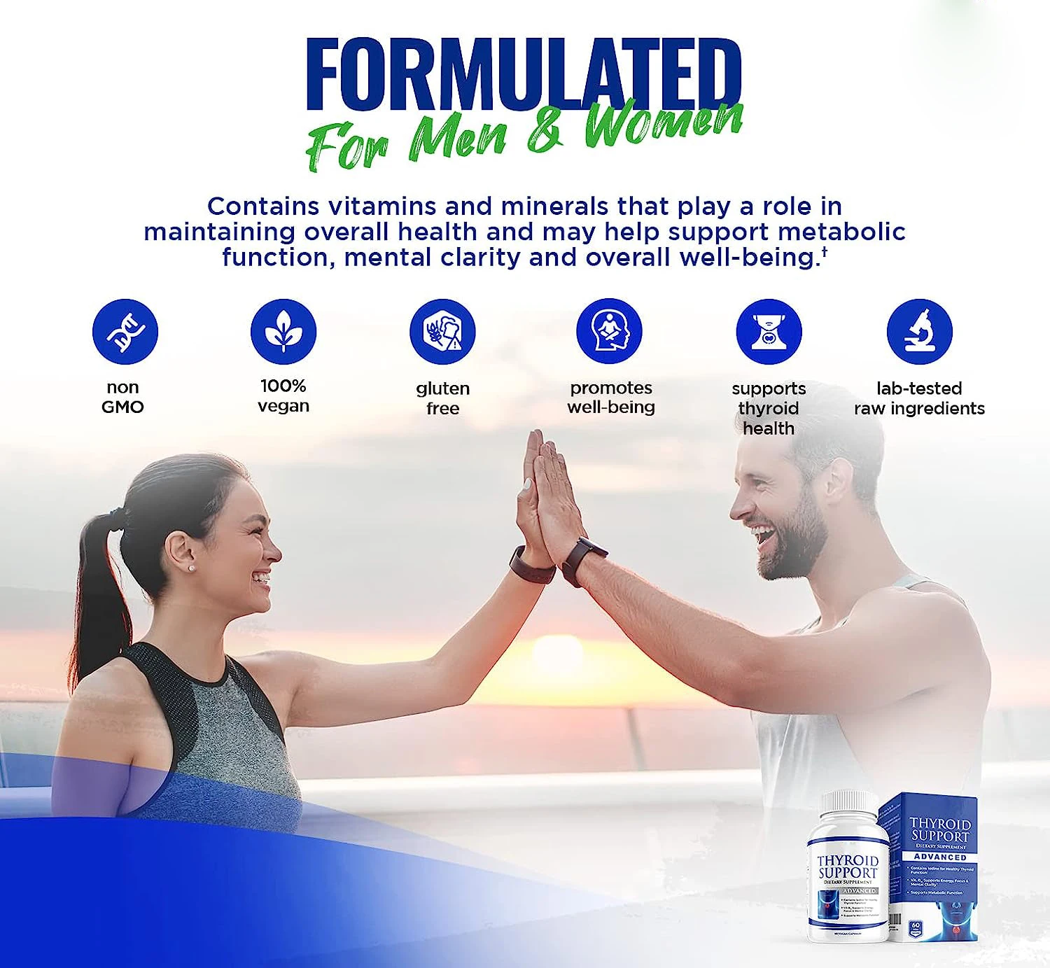 Thyroid Support Supplement with Iodine,Energy Focus Support Formula Vitamin B12 Complex, Zinc, Selenium, Ashwagandha, Copper